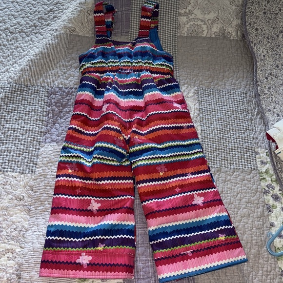 Obermeyer snow/ski beds pink multi pattern size 3T - Picture 5 of 7